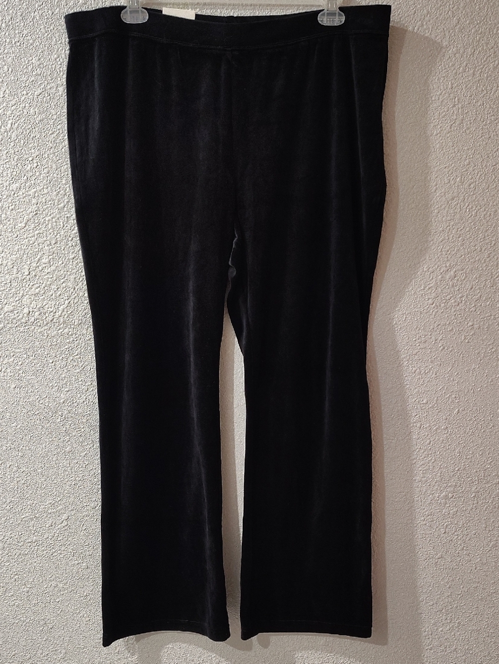 Black Velour Lounge Pants,  Style and Co.,  Plus Size 2X Ladies Lounge Pants
